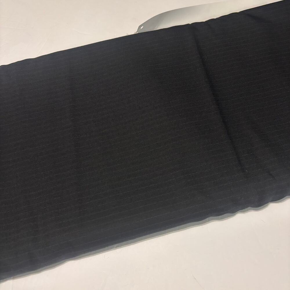Black Pinstripe Wool Blend Suiting Fabric 60" Wide 6 Yards Tailoring